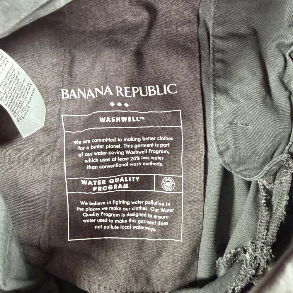 Banana Republic Lived-In Chino Mens 31x32 Dark Gray Skinny Fit Stretch Pants